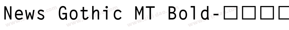 News Gothic MT Bold字体转换
